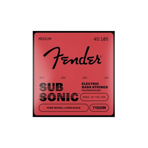 Fender エレキベース弦 Original 7150 Bass Strings Pure Nickel Roundwound Long Scale 7150ML .045-.100 wyw801m Fender Original 7150 Bass Strings, Pure Nickel, Roundwound, Long